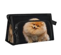 Pomeranian Dog - Bolsa de aseo de viaje para mujeres, hombres, niñas, niños, perros, multifuncional, bolsa de maquillaje, organizador de cosméticos, bolsa de ducha, color, M, Organizador de bolsas