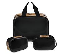 Pomeranian Dog - Bolsa de maquillaje para mujeres y hombres, bolsa de cosméticos translúcida para perros, bolsa de baño, bolsa de ducha, 3 piezas, organizador de cosméticos de viaje, color, XL,