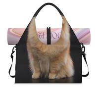 Pomeranian Dog - Bonita bolsa deportiva de lona para mujeres y hombres, bolsa de fin de semana con compartimento para zapatos, bolsa de equipaje para yoga, gimnasio, viajes, color, L, Organizador de