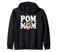 Pomeranian Dog Pom Mom Cute Puppy Mother Women Sudadera con Capucha