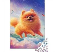 Pomeranian Jigsaw Puzzles Puzzle for Adults Kids. 1000 Piece Great Gifts Challenge Toy Educational Games Home Decoration for Adults& Kids Age 14 Years Up 1000pcs (75x50cm)