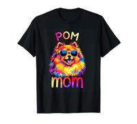 Pomeranian Mom Colorful Pop Art Cute Pomerania Dog Mom Camiseta