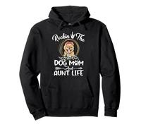 Pomeranian Rocking The Dog Mom and Aunt Life Mothers Day Sudadera con Capucha
