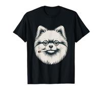Pomeranian Smoking Meme Funny Dog Design Camiseta