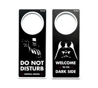POMING Cartel de NO Molestar para Puertas Do Not Disturb - Welcome to the Dark Side. Ideal para Oficina, habitación o estudio