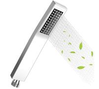 Pommeau Douche Haute Pression de Acero Inoxidable 304 Alcachofa de Ducha Cuadrada Con Boquilla De Silicona Autolimpiante Adecuado para El Baño Del Hogar