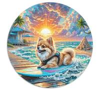 Pommern Rompecabezas Redondo 1000p Adultos-Niños Los animaless Haustiers Cute Circular Puzzle Niños: Decoración Hogar Juegos Edugatoivos TaHaustiere Portátil 1000pcs (67.5x67.5cm)