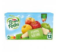 Pommes Potes - Manzanas ligeras, naturales, 12 x 90 g, 1 unidad