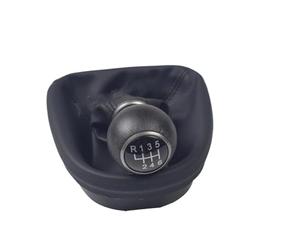 Pomo Cambio Marchas Para Asiento Para Leon MK2 1P 2005 2006 2007 2008 2009 2010-2012 Car-Stying 5/6 Velocidad Perilla De Caja De Cambios De Coche Con Bota De Cuero Pomos Palanca Cambios(Black-6 Speed)