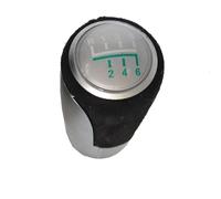 Pomo Cambio Marchas para BMW E87 E88 E81 E82 Pomo De Palanca Cambios Aluminio para El Lado Izquierdo del Conductor Recubierto De Cuero Palanca Velocidad Coche(6 Speed knob)