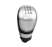 Pomo Cambio Marchas para Ford para Mondeo MK4 Fiesta MK7 Galaxy MK3 Kuga 2008-2013 Perilla De Cambio De Marchas 5/6 Velocidades Mango De Palanca De Cambios Palanca Velocidad Coche(5 Speed Silver)