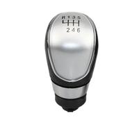 Pomo Cambio Marchas para Ford para Mondeo MK4 Fiesta MK7 Galaxy MK3 Kuga 2008-2013 Perilla De Cambio De Marchas 5/6 Velocidades Mango De Palanca De Cambios Palanca Velocidad Coche(6 Speed Silver)