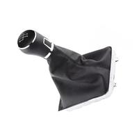 Pomo Cambio Marchas para VW para Golf 5 6 para Jetta V Vi para Scirocco Perilla Cambio Marchas 5 Velocidades Y Polaina Maletero Juego Cuero Negro Accesorios Palanca Velocidad Coche