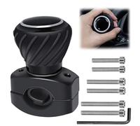 Pomo Coche para Volante Coche, Mango Giratorio para Coches, Pomo Volante de Dirección para Coche, para Tractor, Cortacésped, Coches, Carretillas Elevadoras, para Amigos, Amantes, Papá, Mamá (Negro)