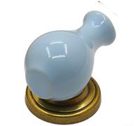Pomo colorido para armario de botella de vino, hecho a mano, de cerámica, para armario, cocina, cocina, armario, puerta, mueble de TV (azul claro)