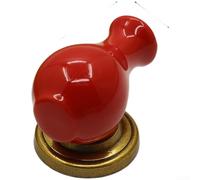 Pomo colorido para armario de botella de vino, hecho a mano, de cerámica, para cocina, armario, puerta de armario, accesorios de armario de TV (rojo)