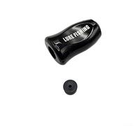 Pomo compatible con DAIWA para SLP WORKS para TATULA para ZILLION para carretes de pesca FUEGO, construcción ABS 32,9 x 20,5 mm, 4,9 g, incluye todas las piezas de montaje (1 pieza negra)