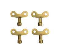 Pomo cuadrado para llave de grifo, llave de fontanería, cerradura especial, herramienta de fontanería, 4 unidades, 6 mm, oro (dorado)