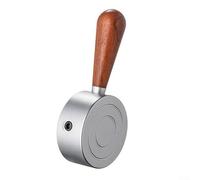 Pomo de agua caliente con palanca de vapor para máquinas de espresso Breville serie 8 y 9, aluminio + pieza de repuesto de madera, 3.8 pulgadas (plateado)