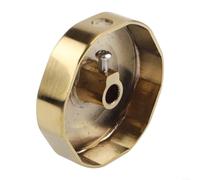 Pomo de bañera con acabado dorado cepillado para una regulación precisa del flujo con operación de giro simple y construcción duradera