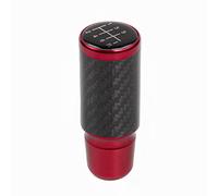 Pomo de cambio de fibra de carbono superior de aluminio (ROJO)
