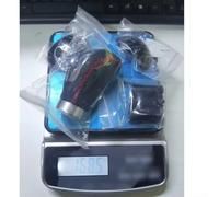 Pomo de cambio de repuesto compatible con múltiples coches, incluye 3 adaptadores de 8 mm, 10 mm, 12 mm, construcción de metal y cuero para palanca de cambios (negro)