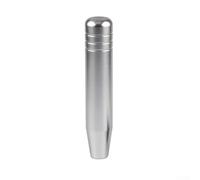 Pomo de cambio de transmisión manual de automóvil en aleación de aluminio, apto para palancas de cambio de 8 mm, 10 mm, 12 mm, diseño ergonómico para un cambio suave, acabado plateado (plata)
