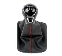 Pomo de cambio marchas Para asiento para León III 3 MK3 2012 2013 2014 2015 2016 2017 5/6 perilla de caja de cambios de velocidad nivel bota de cuero Cubierta palanca camb( 6s Gear Red Line)