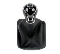 Pomo de cambio marchas Para asiento para León III 3 MK3 2012 2013 2014 2015 2016 2017 5/6 perilla de caja de cambios de velocidad nivel bota de cuero Cubierta palanca camb( 5s Gear Black Line)