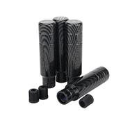 Pomo de cambio marchas Universal Manual Aluminio Estilo Carbono 13cm Perilla Cambio Marchas Cabeza Palanca Cambios Adaptador M8 M10 M12 Cabezal Perilla Cambio Marchas Cubierta palanca camb( Black)