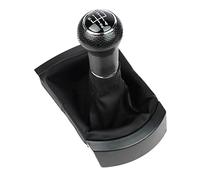 Pomo De Cambio Para Seat Cordoba Vario 2003 2004 2005 2006 2007 2008 2009 Estilo De Coche 5/6 Perilla De Palanca De Cambios De Velocidad Con Bota De Cuero PU (Color : Negro, Talla : 5 velocidad)