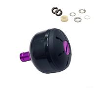 Pomo de carrete de pesca compatible con DAIWA para STELLA y Series de fibra de carbono con brazo basculante esférico para tambores con rodamientos y arandelas (morado)