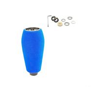 Pomo de carrete de pesca de EVA para espátula Daiwa para ZILLION para CURADO para METANIUM, compatible con carretes de cebo DRT MK1, pieza de repuesto de mango de eje de metal (morado) (1 juego gris)
