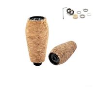 Pomo de corcho de repuesto para Daiwa, espátula para Zillion para Metanium para CURADO para ALDEBARAN para ANTARES DRT MK1 EVA+Metal 6 colores, juego (2 juegos negros)