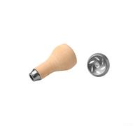 Pomo de corcho para carrete de pesca con inserto de aleación de aluminio y rodamientos dobles para un manejo equilibrado y táctil fiable (negro)