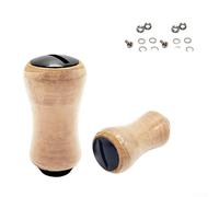 Pomo de corcho para Daiwa para ZILLION para Alpha para carretes de TATULA, se adapta a dimensiones de eje estilo S D y proporciona tacto natural (2 juegos negros)