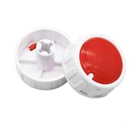 Pomo de interruptor de termostato, tapa de botón de repuesto de 40 mm para calentador de aceite eléctrico, compatible con eje D y eje redondo (2 piezas en forma de cruz)