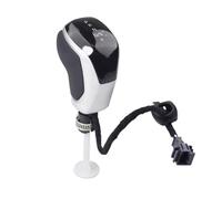 Pomo de la palanca de cambios Transmisión automática Plata mate Cabeza de cuero transpirable para Golf mk6 mk7 B7 B8 Tiguan MK2 Octavia Kodiaq para superb jetta MK5 MK6 T-roc Polo seat ibiza mk5 leon