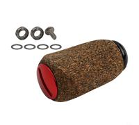 Pomo de mango de carrete de madera de corcho de goma suave para carretes DAIWA Baitcasting, 27x4mm Shaft Fishing Reel Parts con rodamientos y tornillos, negro (rojo)
