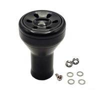 Pomo de mango de carrete de pesca de metal de repuesto para carretes Daiwa, agarre ergonómico, 39,2 mm, negro, dorado y plateado (negro)