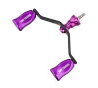 Pomo de mango de carrete giratorio de fibra de carbono para Shimano Stella Stradic Vanquish Twin Power Ultegra Sahara Double Rocker Arm Morado