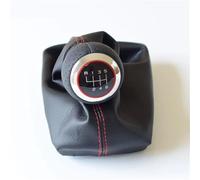 Pomo De Palanca Cambios Para Para A4 B6 Para A6 Para C5 Para Seat Para Exeo Para Leon Perilla Palanca Cambios Polaina Cubierta Arranque Cabeza Mango(Chrome Red 6 Boot)