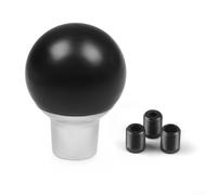 Pomo de palanca de cambios acrílico para transmisión manual, diseñado para un agarre óptimo y comodidad con 3 adaptadores para una fácil instalación en varios vehículos (negro-redondo)