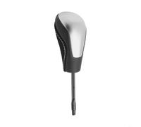 Pomo de palanca de cambios automático de cuero para BMW E36 E39 E46 E53 E60 E61 E83 Z3 para X5 X3 97-10 Negro Plata Interior Pieza de repuesto