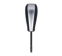Pomo de palanca de cambios automático para BMW E39 E46 E60 E81 E90 para X5 Z4, cabeza de palanca de cambios de cuero sintético y ABS, reemplazo corto y largo, acabado plateado o negro (87 mm plateado)