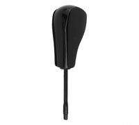 Pomo de palanca de cambios automático para BMW E39 E46 E60 E81 E90 para X5 Z4, cabeza de palanca de cambios de cuero sintético y ABS, reemplazo corto y largo, acabado plateado o negro (87 mm negro)