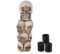 Pomo de palanca de cambios, cabeza de calavera de esqueleto, muchas caras, universal, manual, palanca de cambios, accesorios de repuesto para vehículos de transmisión manual