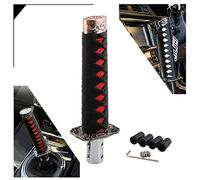 Pomo de palanca de cambios con diseño de empuñadura de espada samurái, pomo de palanca de marchas de metal pesado con forma de empuñadura de katana, con orificio de 12 mm, universal para coches