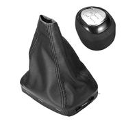 Pomo de palanca de cambios con polaina de palanca de cambios for SAAB 9-3 2003-2012, reemplazo de transmisión manual de 5/6 velocidades(5-Gang+Abdeckung)