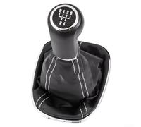 Pomo de palanca de cambios de 5 velocidades para transmisión manual, se adapta a Opel para MOKKA X J y para modelos Vauxhall con marcas de engranajes transparentes y construcción de cuero resistente